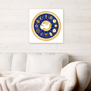 ピースキャンバスアートの鳩 キャンバスプリント