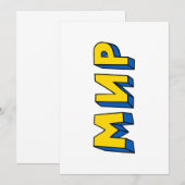 ピースキリル文字 招待状 (正面/裏面)