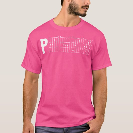 ピースギターコードチャート Tシャツ (正面)