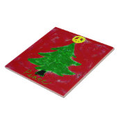 ピースクリスマスツリー抽象芸術アート タイル (側面)