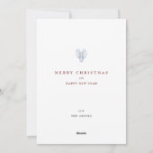 ピースクリスマスホリデーニューイヤーズドーブフラットカード シーズンカード (裏面)