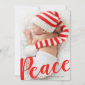 ピースクリスマスホリデーフォトカード シーズンカード (正面)