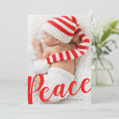 ピースクリスマスホリデーフォトカード シーズンカード (スタンド正面)