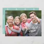 ピースクリスマス手書き台本白のオーバーレイ シーズンカード (正面/裏面)