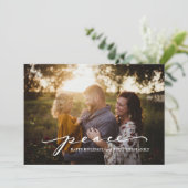 ピースグリーンのスクリプト |クリスマスフォトカード シーズンカード (スタンド正面)