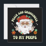 ピースグルーヴィネスヒッパイサンタクリスマス シーズンカード<br><div class="desc">このおもしろいヒッピーSanta Christmasカードを使って、家族や友人に愛、喜び、平和とグルーヴを願う。</div>