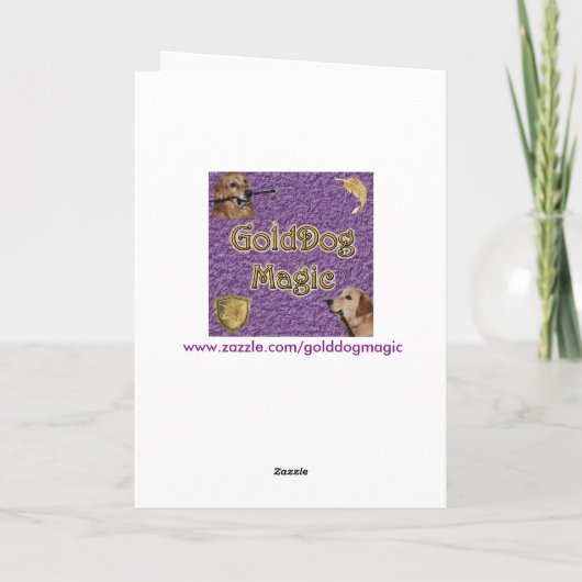 ピースゴールデンレトリバーホリデー シーズンカード (裏面)