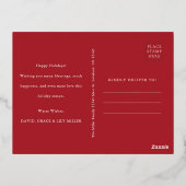 ピースゴールドフォイルホリデーカード 箔シーズンポストカード (裏面)