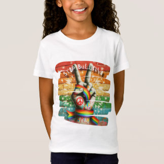 ピースサインいじめ撲滅TシャツTシャツ Tシャツ