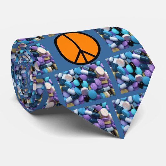 ピースサインが付いている薬剤師のネクタイ ネクタイ (ロール)