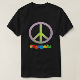 ピースサインとグルジア文字მშვიდობა Tシャツ