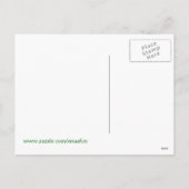 ピースサインとスノーフレークホリデーカード シーズンポストカード (裏面)