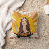 ピースサインとバタフライ クッション (ブランケット)