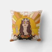 ピースサインとバタフライ クッション (裏面)