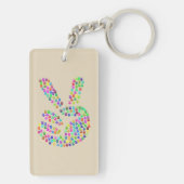 ピースサインのカラフルのキーホルダー キーホルダー (裏面)