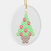 ピースサインのクリスマスツリー セラミックオーナメント (右)