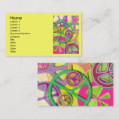 ピースサインのコラージュの名刺 名刺 (正面/裏面)