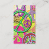 ピースサインのコラージュの名刺 名刺 (裏面)