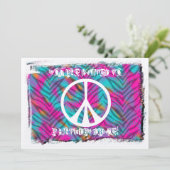 ピースサインのパーティの招待状 招待状 (スタンド正面)