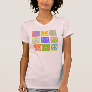 ピースサインのピンクのTシャツ-多くは利用できる着色します Tシャツ