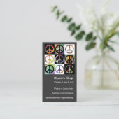 ピースサインのモザイクカスタムな名刺 名刺 (スタンド正面)