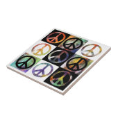 ピースサインのモザイク タイル (側面)