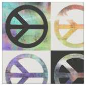 ピースサインのモザイク ファブリック (クローズアップ)