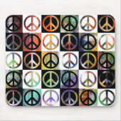 ピースサインのモザイク マウスパッド (正面)