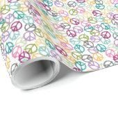 ピースサインの包装紙 ラッピングペーパー (ロールコーナー)