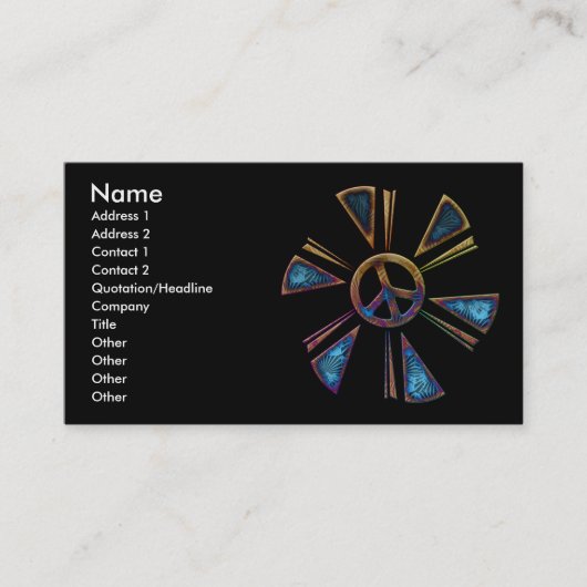 ピースサインの名刺 名刺 (正面)