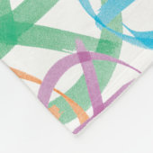 ピースサインの多くの色 フリースブランケット (角)