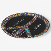 ピースサインの宝石の部分制御紙プレートblk ペーパープレート (アングル)