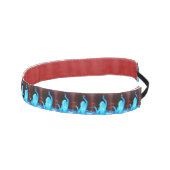 ピースサインの点滅のヒッピーの女の子 アスレチックヘッドバンド (右)