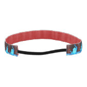 ピースサインの点滅のヒッピーの女の子 アスレチックヘッドバンド (裏面)