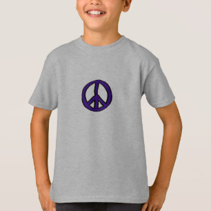 ピースサインの紫色のミニ Tシャツ