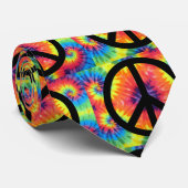 ピースサインの絞り染め ネクタイ (ロール)