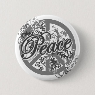 ピースサインの線条細工の芸術 缶バッジ