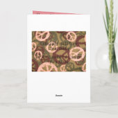 ピースサインの詩のカーパーソナライズされたド カード (裏面)