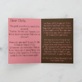 ピースサインの詩のカーパーソナライズされたド カード (内部)