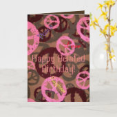 ピースサインの詩のカーパーソナライズされたド カード (黄色い花)