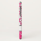 ピースサインのipod touchのパーソナライズなピンクの場合 Case-Mate iPhoneケース (裏面/左)