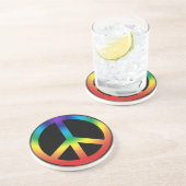 ピースサインインチャクラの色 コースター (側面)