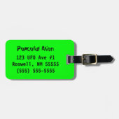 ピースサインエイリアン ラゲッジタグ (正面横)