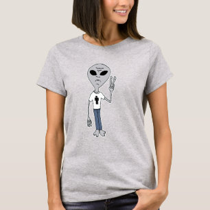 ピースサインエイリアン Tシャツ