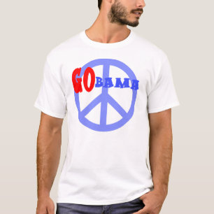 ピースサインオバマ2008年とのGOBAMA Tシャツ