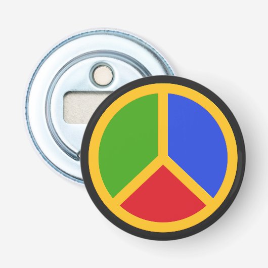 ピースサインカラフルボトルオープナー 栓抜き (正面)