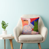 ピースサインサンタクロース抽象芸術アート クッション (椅子)