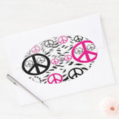 ピースサインシール 楕円形シール (封筒)