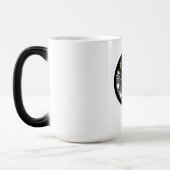 ピースサインツリーフクロウカラフルデザイン モーフィングマグカップ (左)