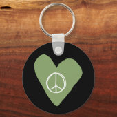 ピースサインハート キーホルダー (正面)
